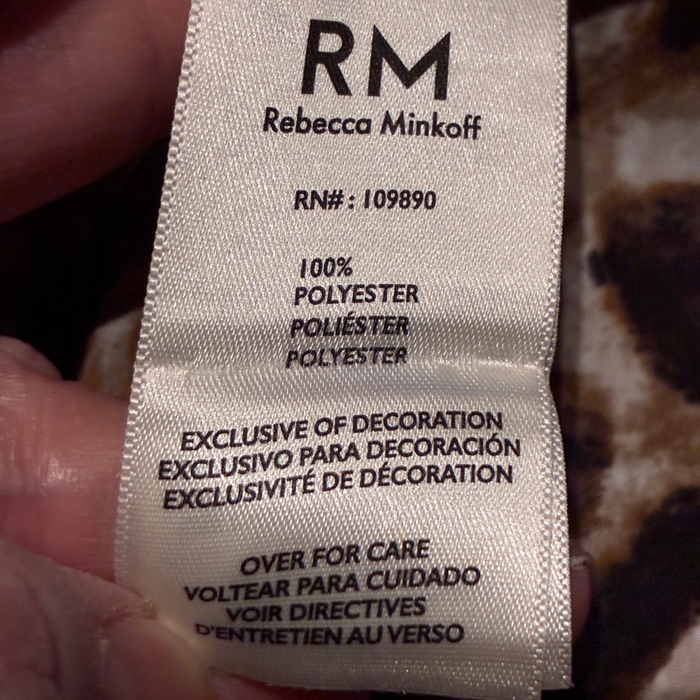 RM Rebecca Minkoff Leopard Print Satin Slip Dress Animal Print Mini Size M - Picture 5 of 12